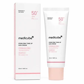 קרם הגנה מתקדם - Medikube PDRN Pink Tone-Up Sun Cream SPF50+ PA++++ – 50ml