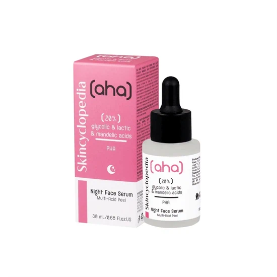 סרום פנים לקילוף לילי עם 20% חומצות AHA (חומצה לקטית, גליקולית, מנדלית) וחומצות פוליהידרוקסיות 30 מ"ל