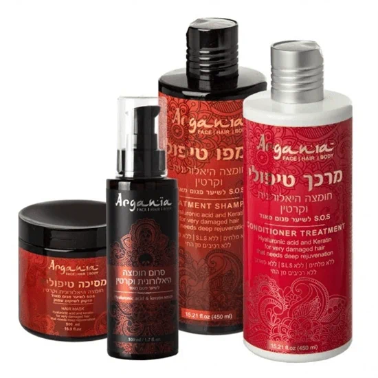ערכת טיפוח לשיער – חומצה היאלורונית וקרטין | Argania ארגניה